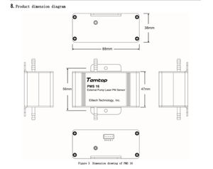 Sensor de Partículas Pms16 Split Pm1.0 Pm2.5 Pm10, Tamaño Pequeño, Funcionamiento Estable en Múltiples Escenarios, Fácil Integración con una Variedad de Dispositivos - Product Image 6