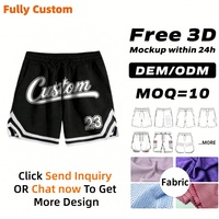 Celana Pendek Olahraga Baggy Berkualitas Tinggi Custom Sublimasi Bahan Mesh untuk Basket