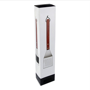 Juego de herramientas multifunción para barbacoa de acero inoxidable con mangos de madera, espátula, tenedor, pinzas y cepillo resistentes al calor - Accesorios portátiles para parrilla - Product Image 6
