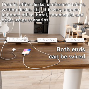 מפעל לנו שולחן עבודה שקע שקע חשמל שולחן שקע שקע חשמל עם הספק USB ו-4 שקעים AC - Product Image 3