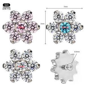<b>Titanium</b> Flower <b>Stud</b> Earrings F136 Implant Grade For Everyday Wear - Product Image 3
