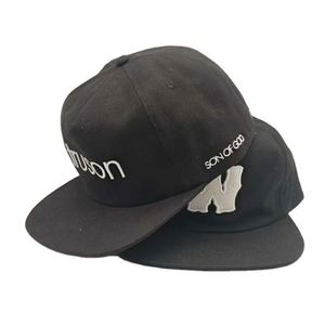 Casquettes de baseball non structurées à visière plate 5 panneaux, personnalisables avec logo brodé, fermeture snapback, vente en gros d'usine - Product Image 3