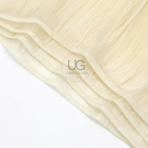यूग्लैमर सैलून गुणवत्ता टैंगल फ्री शेडिंग मुफ्त फ्लैट वेफ्ट 100% मानव बाल एक्सटेंशन - Product Image 2