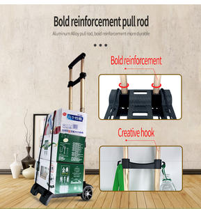 BAOYU Portable petite plate-forme chariot main plat Transport chariot pliable chariot à bagages chariot - Product Image 5