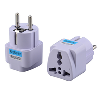 Konverter Steker Universal 10A 250V Jerman Prancis EU, Adaptor Perjalanan