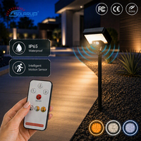 Luces Solares para Jardín con Sensor de 3 Colores, Luces Solares para Caminos, Luces de Seguridad Solares de Encendido y Apagado Automático