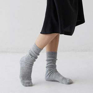 Winter <strong>Warm</strong> 100% Pure Ribbed Wholesale Cashmere <strong>Socks</strong> for <strong>Women</strong> - Product Image 1