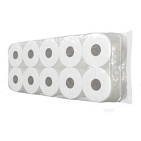 Vente en gros de papier de soie blanc chinois écologique doux pas cher imprimé en vrac paquet de rouleaux de papier de soie sans noyau importation 2ply rouleau de papier toilette