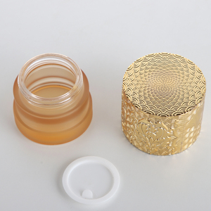60g Lọ Kem Mặt kính tinh tế tròn sang trọng với nắp vàng tráng lệ, thích hợp cho các sản phẩm chăm sóc da - Product Image 2