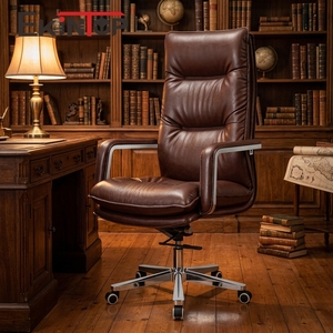 Chaise de Direction Ergonomique Moderne en Cuir PU pour Bureau et Usage Domestique, Design Convertible, Dossier Personnalisable pour Employés - Product Image 1
