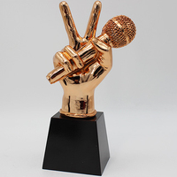 Trophée en cristal de haute qualité, design personnalisé, trophée musical pour la meilleure voix, cadeaux souvenirs