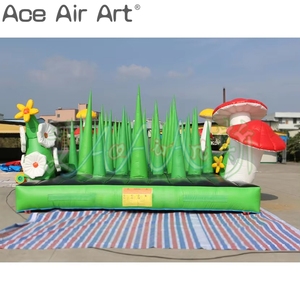Cruzando la hierba Juego de elementos de plantas inflables Flores, hierba y setas Carrera de obstáculos inflable Desafío Juegos al aire libre - Product Image 3