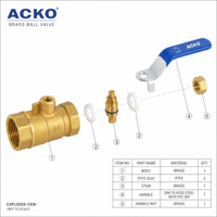 Robinet à bille en laiton extra épais de haute qualité, manuel, pour eau, OEM, 2 pièces, passage complet, 600 PSI, NPT, jointé PTFE, qualité industrielle robuste