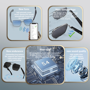Lunettes d'écouteurs sans fil portables Traduction AI Lunettes intelligentes avec appels téléphoniques BT Écouter de la <span class=keywords><strong>musique</strong></span> pour l'extérieur - Product Image 2