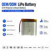 3.7V 1000mAh 803436 Sel Lipo Datar Pengosongan Stabil OEM Untuk Modul Kamera Scanner POS Genggam Baterai Soft Pack