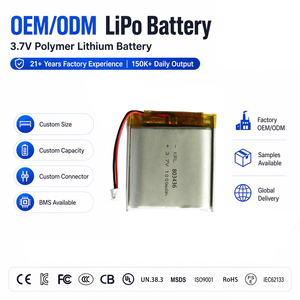 Аккумулятор LiPo 3.7В 1000мАч 803436 плоский, с устойчивым разрядом, OEM, для портативных POS-сканеров, камер, модулей, мягкий корпус - Product Image 1