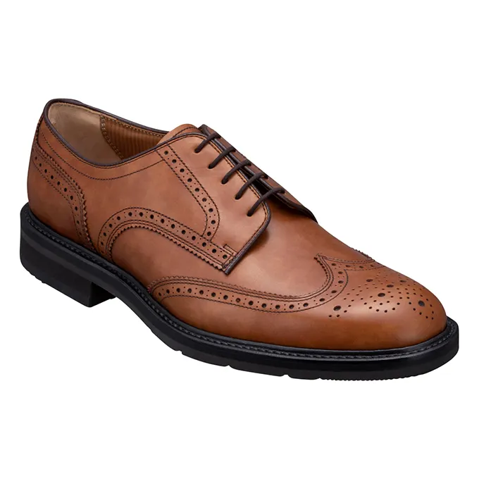 All brown dress mens formal shoes genuine leather oxford shoes