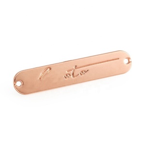 OEM Custom Metal <b>Letter</b> Tags Engraved Copper Plate Logo Markers Metal Nameplate Accessories for Decoration - Product Image 3
