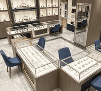 Vitrine à bijoux en verre GZowin avec éclairage LED, dimensions personnalisables, design durable et écologique pour présentoirs de vente au détail