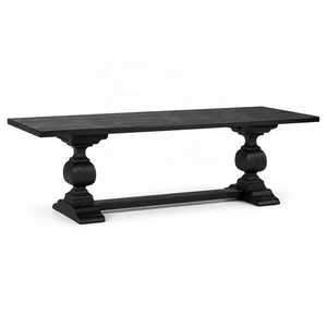 Mesa de Comedor de Lujo de Madera Maciza de Mango para 6 Personas, Base de Pedestal Resistente, Muebles Rústicos de Madera para el Hogar, Hotel, Restaurante - Product Image 6