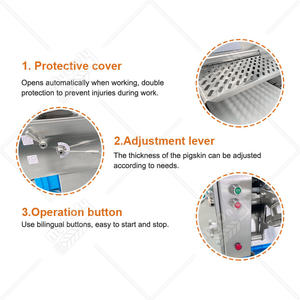 Machine électrique commerciale pour retirer la peau de porc, machine à retirer la graisse de la peau de porc, machine à couper à <span class=keywords><strong>vendre</strong></span> - Product Image 4