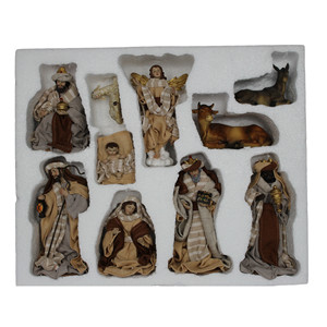 ชุดตกแต่งรูปพระกุมารเยซูในเมืองเบธเลเฮมจาก ZICOM จำนวน 10 ชิ้น ทำจากเรซิ่นโพลีเอสเตอร์ทันสมัย พร้อมผ้าตกแต่ง เครื่องประดับขนาด 15 ซม. จากเยอรมนี - Product Image 6