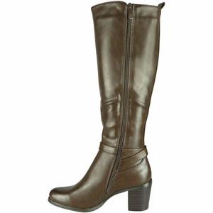 Da donna con tacco elastico a metà polpaccio caldo inverno comodi con Zip <span class=keywords><strong>alti</strong></span> <span class=keywords><strong>stivali</strong></span> <span class=keywords><strong>in</strong></span> <span class=keywords><strong>pelle</strong></span> da Cowgirl donna - Product Image 4