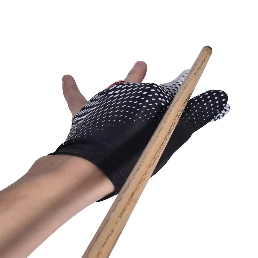 Новые высокоэластичные спортивные перчатки для бильярда из лайкры с тремя пальцами