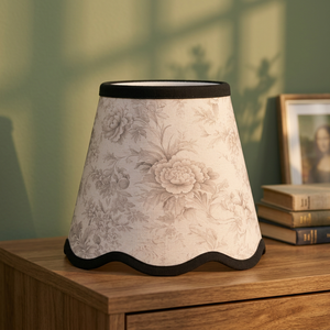 Vintage Floral Cotton Drum Lampshade | Handcrafted Pleated Fabric Light <b>Shade</b> for Table & Pendant <b>Lamps</b> - Product Image 4