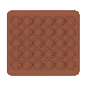 Molde de Silicona para Macarons, Color Rojo Ladrillo, 30 Cavidades, No Tóxico, Apto para Horno - Product Image 1