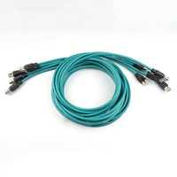 Conector de Aviación M12 X-Code a RJ45, Impermeable IP67, Macho y Hembra, para Automatización Industrial y Servoaccionamientos