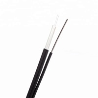 Kabel Drop Fiber Optik FTTH Self Supported dengan Messenger Flat Cable Outdoor 1 Core 2 4 Hilo FRP Strength Member