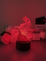 Lampe de Table en forme de moteur, veilleuse tactile pour motos, lampe de sommeil acrylique USB 3D LED