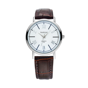 Montre à Quartz de luxe Yazole pour hommes, cadran romain, mince, mode Business, Couple, <span class=keywords><strong>313</strong></span> - Product Image 4