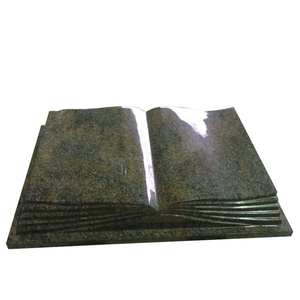 Lapide in Granito Grigio a Forma di Libro Aperto, Pietra Commemorativa Economica per Tomba - Product Image 6