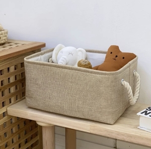 Contenedores de Almacenamiento para Guardería, Caja de Almacenamiento de Tela Plegable, Cesta de Almacenamiento de Lona de Algodón para Bebés - Product Image 5
