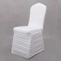 Housse de chaise de banquet en spandex froncé style swag pour mariage, fête, événements et décoration