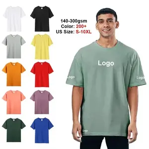 OEM/ODM Atacado Em Branco Oversized Design T-shirt Impressão De Tela 3D T Shirt Personalizado Sua Marca camiseta de algodão