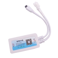 Controlador LED SP611E Aplicación de música de diente azul para WS2811WS2812 Tira de luz LED direccionable IR38 Teclas DC5V 12V 24V Multicolor