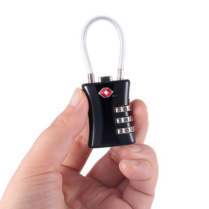 <b>TSA</b> Combination <b>Lock</b> Zinc Alloy 3 Digit Travel Luggage <b>Lock</b> With Steel Wire Rope For Backpacks And Suitcases - Product Image 4