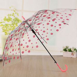 Paraguas Transparentes de PVC con Mango Largo Recto, Coloridos, Personalizados al por Mayor, para Lluvia, con Impresión de Logotipo - Product Image 1