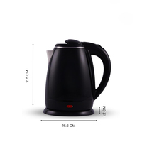 Bouilloire électrique portable en acier inoxydable 2L, arrêt automatique, protection contre l'ébullition à sec, chauffage rapide 1500W pour usage domestique et hôtelier