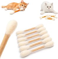 OEM/ODM Fournitures pour animaux en gros : Bâton à mâcher en coton en forme de coton-tige avec herbe à chat, jouet interactif durable pour chat pour le nettoyage des dents