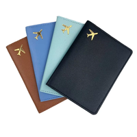 Portefeuille de voyage personnalisé en cuir PU noir pour homme avec logo sur mesure, porte-cartes et porte-documents photo pour avion