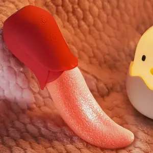 Tiktok 10 tốc độ La lengua vibradores ROSA langue vibrante vibromasseur cao su màu hồng lưỡi Vibrator Đồ chơi tình dục