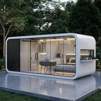 Cabane Apple préfabriquée moderne, capsule spatiale de luxe, maison conteneur, espace de vie extérieur modulaire, pod mobile, bureau, villa