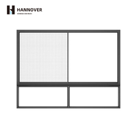 Ventanas Horizontales Corredizas de Aluminio Negro de Seguridad HANNOVER, Insonorizadas y Térmicas, Vidrio Templado, Acero Inoxidable, para Sala de Estar y Apartamento