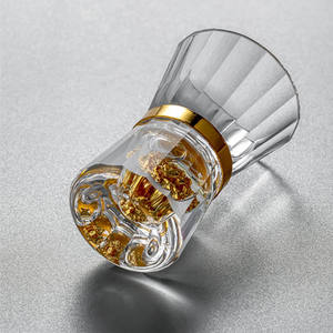 Nouvelle arrivée personnalisée à la main K9 cristal diamant coupe or feuille de verre à Shot tasse avec jante en or - Product Image 4