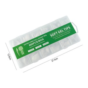 Boîte de 600 faux ongles en gel souple semi-mat à couverture complète, sans besoin de <span class=keywords><strong>lime</strong></span>, fins et sans couture, style européen et américain, vente en gros - Product Image 6