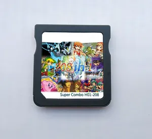 Cartouche de jeu Super Combo 208 en 1 Compilation de cartes de jeu rétro avec 208 jeux pour 3DS, DS, DSL, DSi, 2DS